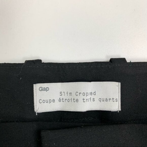 Gap Slim Cropped Ladies Black Pants size 8R - Picture 3 of 9
